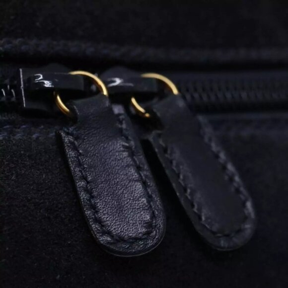 GUCCI Vanity Cosmetic Pouch Suede Navy - Picture 10 of 16